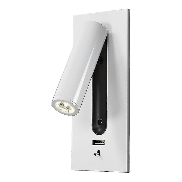 3w Varm Hvidt Sengelampe LED Væglamper USB Opladerkontakt Sengelampe Væglampe