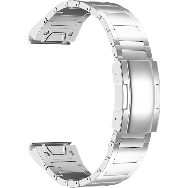 Fenix 8/7X/6X/5X Plus Band, 26mm Titan Metall Snabbkoppling Lätt Passande Klockarmband med Dubbel Knapplås Kompatibel för Garmin Fenix 7X Pro/6X