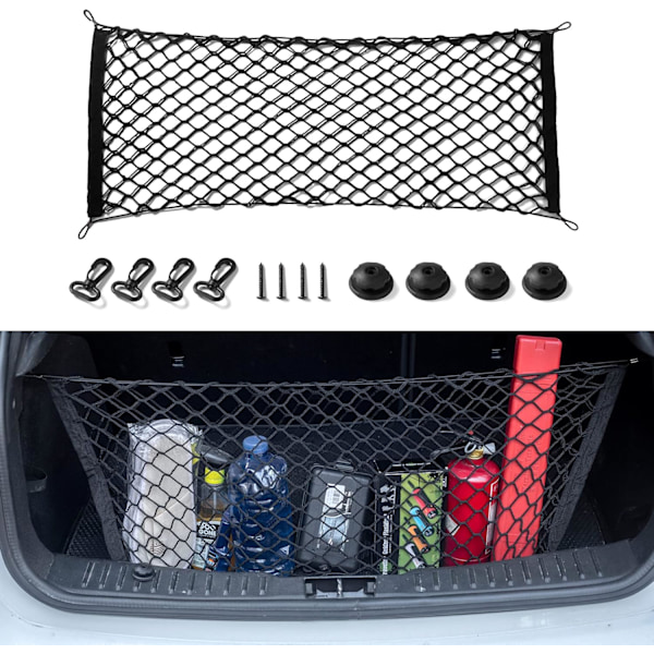 2 Pakker Heavy Duty Cargo Net Stretchable. Justerbar Elastisk Bagagerum