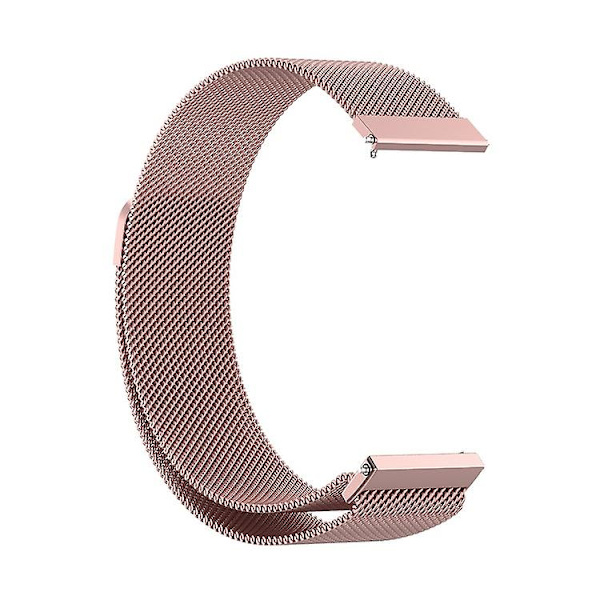 Udskiftningsrem i rustfrit stål, magnetisk Milan-modearmbånd til Samsung Galaxy Watch 3 rose pink 22mm