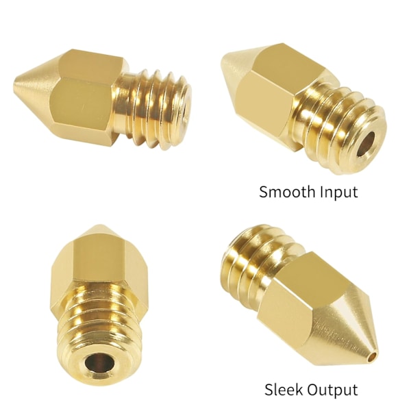 8 st 0,8 mm 3D-skrivarmunstycken - MK8 Extrudermunstycken för Makerbot, Creality, Anet