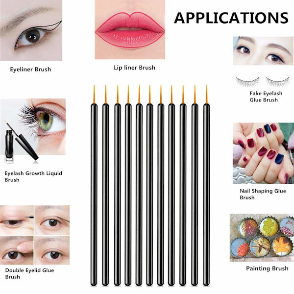 100 stk. Engangs eyeliner makeupbørster