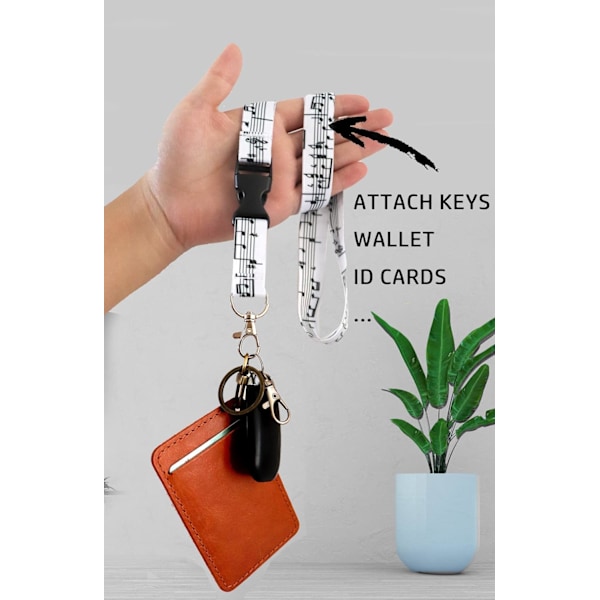 Nyckelband för nycklar Nyckelring Lanyard Premium Mjuk Silkesbred
