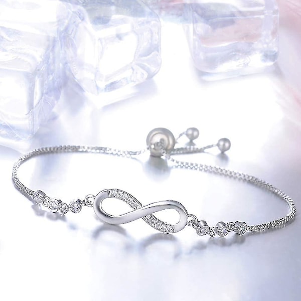 2 stk Infinity Infinity Symbol armbånd for kvinner - armbånd med lenker