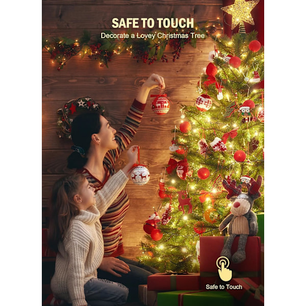 Julelys utendørs klyngelys - 1000 LED-er 50 fot 4X lys 8 moduser timer fjernkontroll, vanntett plugg i fe-strengelys, juletre