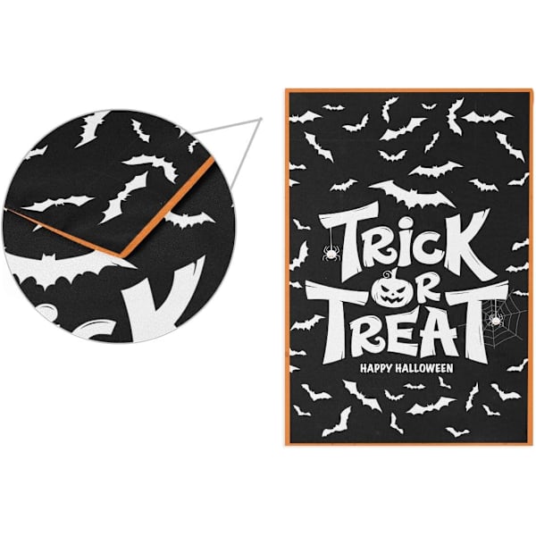 Trick or Treat s Dobbeltsidig 28x40 IN Happy  Stor Svart Flaggermus Skummel Utendørs  Hus Hagedekorasjoner Flaggermus 28x40 Flaggermus 28x40