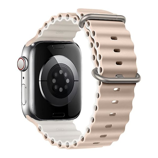 Rem för Apple Watch Ultra Band 49mm 44mm 40mm 45mm 41mm 42mm 45 Mm Armband Silikon Armband Iwatch Serie 7 8 4 5 6 3 Se pink Sand-Antique 42mm 44mm 45mm 49mm