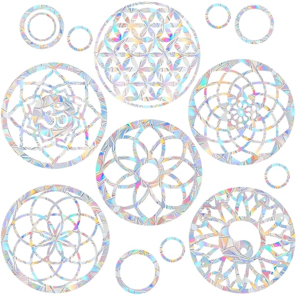 Mandala fönsterdekaler - Anti-kollision fönsterdekaler (18 st)