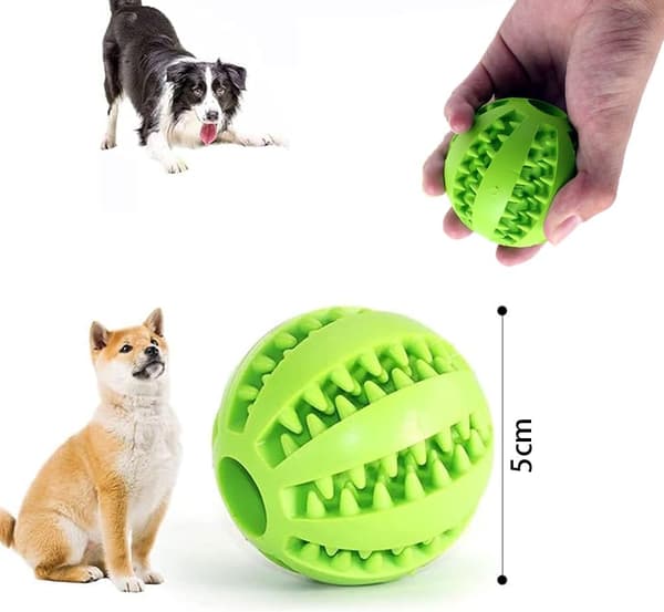 wxsp 4 stk. hundelegetøjsbold, robust hundebold, hundebold med bidefunktion, bideresistent hundelegetøj, naturgummi, hundefoderbold til små hunde