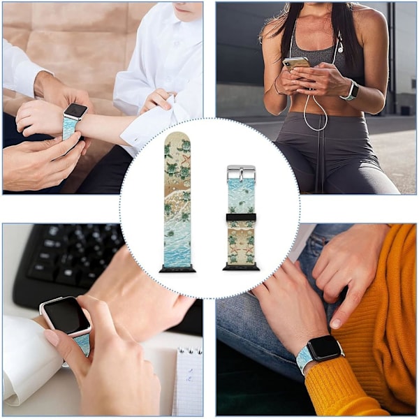 Sødt Lemurer Print Kompatibelt til Apple Watch Rem 44mm 42mm 40mm