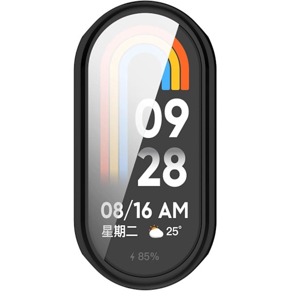 Udskiftnings Smartwatch Beskyttelsesetui Kompatibelt med Xiaomi Band 9/Band 9 NFC TPU Fuld Dækning Skal Anti Drop Ur Tilbehør (Sort) Sort