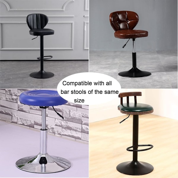 2X Diameter 17,72″ Barstol Gulvbeskyttelse, Gulvbeskytter Ring, Gummipude til barstole med Rund Base，Kantliste Puder, Lydløs Gummi