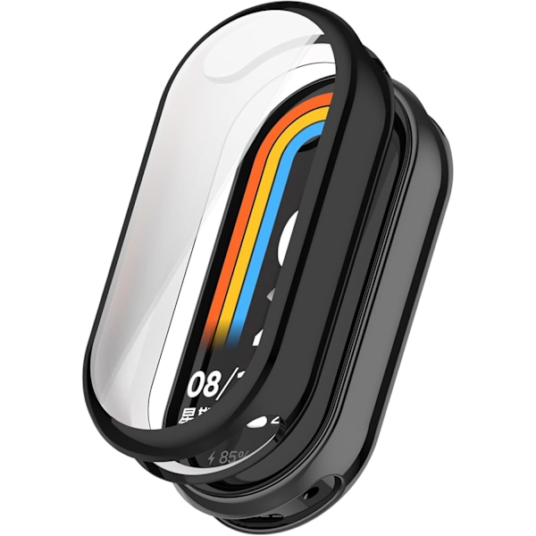 Udskiftnings Smartwatch Beskyttelsesetui Kompatibelt med Xiaomi Band 9/Band 9 NFC TPU Fuld Dækning Skal Anti Drop Ur Tilbehør (Sort) Sort