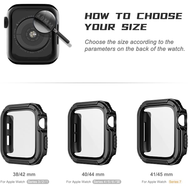 2-pak robust etui kompatibel med Apple Watch