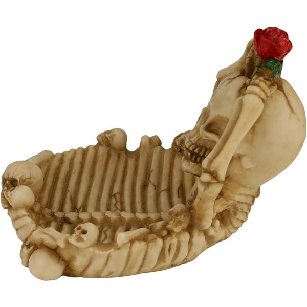 X-D Skjelettfigur Skrivebords Sigarettasker Askebeger for Hjemmekontorinnredning Hvit 5'' x 5.5'' x 4.3'' tommer Hvit 5'' x 5.5'' x 4.3'' tommer