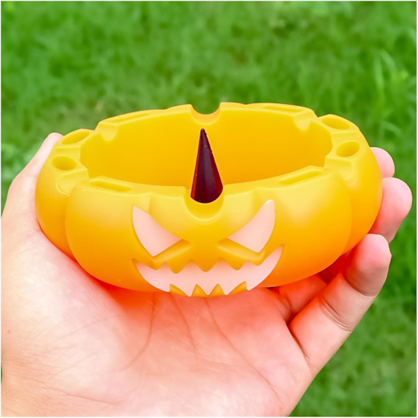 Blå Rock Punk Style Skull Askebæger Resin Håndværk Hjemmeindretning Halloween Dekoration Husholdningsartikler Blå  Blå