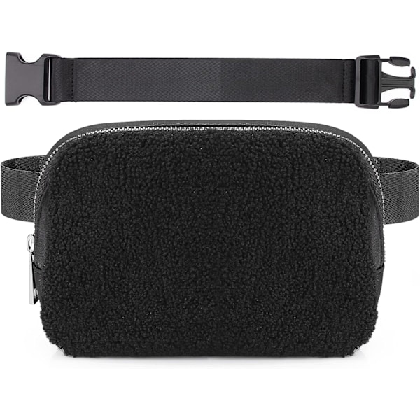 Fleece Belt Bag with Extender Strap, Fanny Pack Crossbody Bags for Women Men,