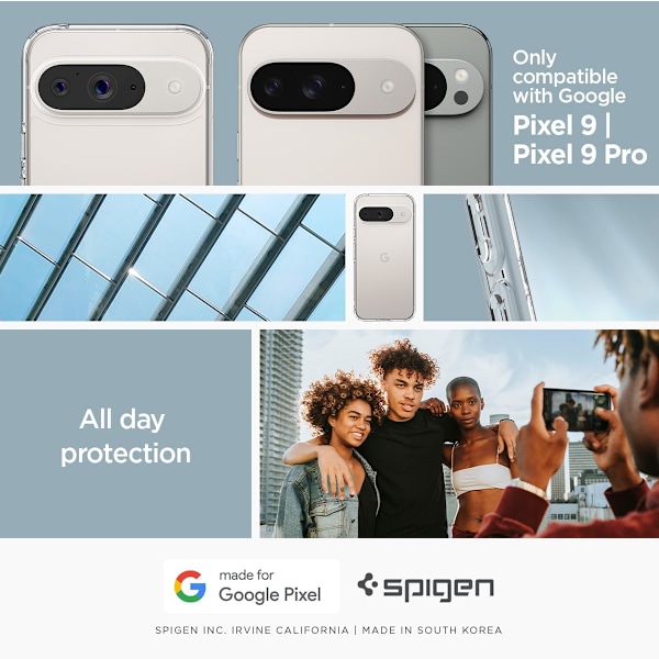 Ultra Hybrid Skal Designat för Pixel 9/Pixel 9 Pro Skal (2024) [Anti-Gulning], [Militärklassat Skydd] - Kristallklart Kristallklart