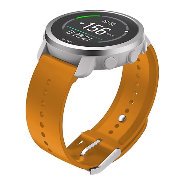 För Suunto 5 Peak Silikonklockarmband OMC Amber Yellow