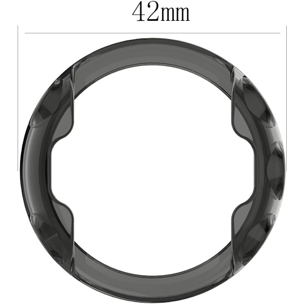 Kompatibel med Garmin Forerunner 45S TPU Beskyttelsesdeksel, Mykt TPU Beskyttelsesdeksel Skall for Garmin Forerunner 45S Smartklokke (TPU Svart)