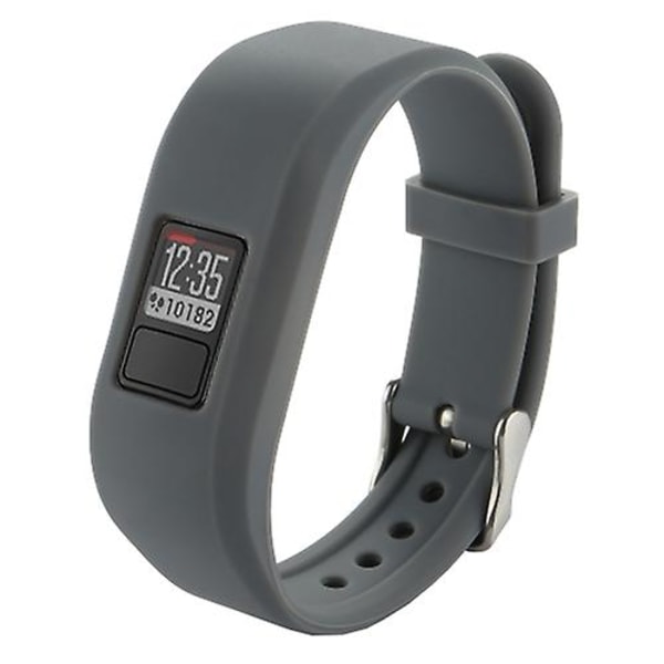For Garmin Vivofit 3 Smart Watch Silikonklokkerem, lengde: ca. 24,2 cm GRS Grey