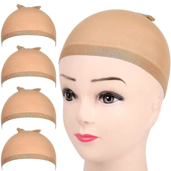 Perukmössor kompatibla med Lace Front Wig, Strumpbyxor Perukmössa Kompatibel Med Kvinnor, Kal Perukmössa Kompatibel Med Peruker, 12 Pack