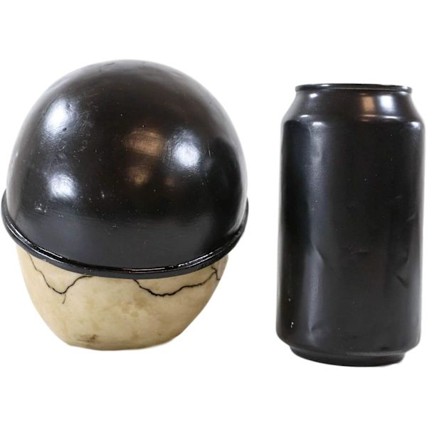 Ebros Militær Skull med Korsknogler Hjelm Gear Figur 5\" Høj Skelet Hoved Kranium Kranier Statue til     Makaber Uhyggelig De Dødes Dag Multi