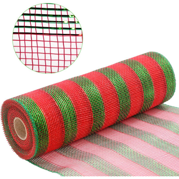 Deco Poly Dekorationsnet med metallisk folie 10 tommer x 30 fod pr. rulle til