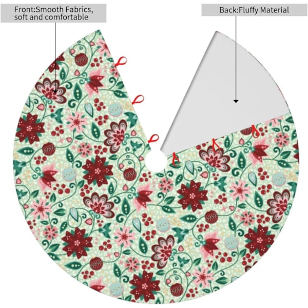 Juleblomster Juletre Skjørt Feriefest Tilbehør Juleteppe