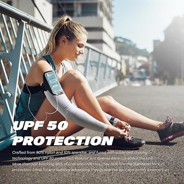 Arm Sleeves, Kylande UV-solskydd Sportkompression för Män/Kvinnor