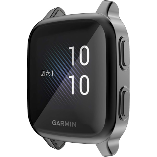 Yhteensopiva Garmin Venu Sq:n kanssa Vedenpitävä Suojakotelo Pehmeä TPU Pinnoitettu Naarmuuntumaton Näytönsuojus Garmin Venu Sq GPS Smart -kellolle