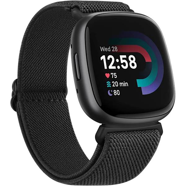Remmar som är kompatibla med Fitbit Versa 4, Versa 3, Sense - Mjukt elastiskt nylon