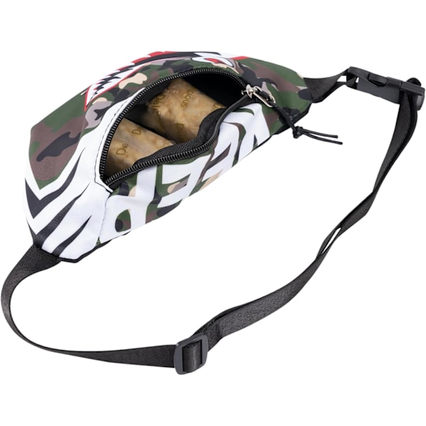 Lasten sarjakuva vyölaukku pojille ja tytöille, söpö nyloninen hain olkalaukku, 3-11 vuotiaille (Camouflage Shark)