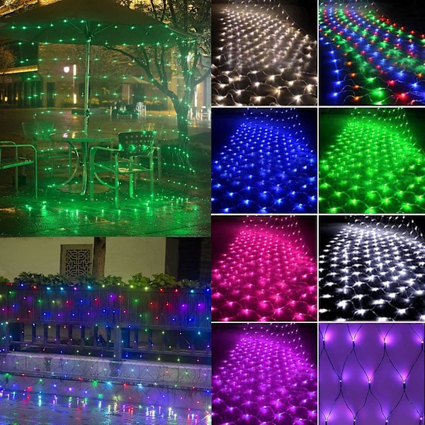 300 LED gröna nätljus St Patricks Day dekorationer, 14,8ftx5ft 8 lägen anslutningsbara nätljus, vattentäta ljusslingor utomhuskontakt för