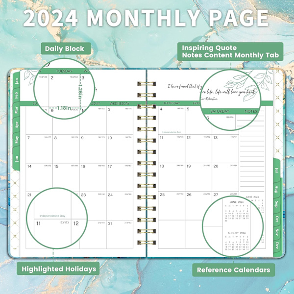 2024 Planlegger - Ukentlig og månedlig planlegger