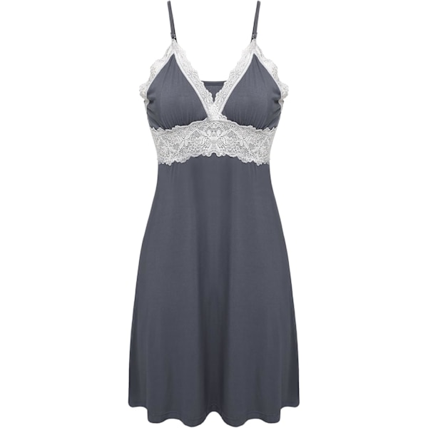 Nattlinne för kvinnor, Chemise, nattklänning, full slip, spets, loungeklänning