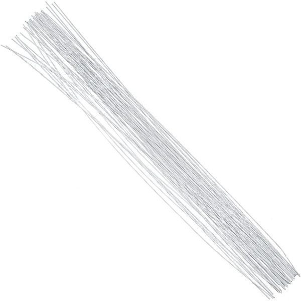 20 Gauge Vit Blomsterstjälkstråd 16 tum - 50/Paket