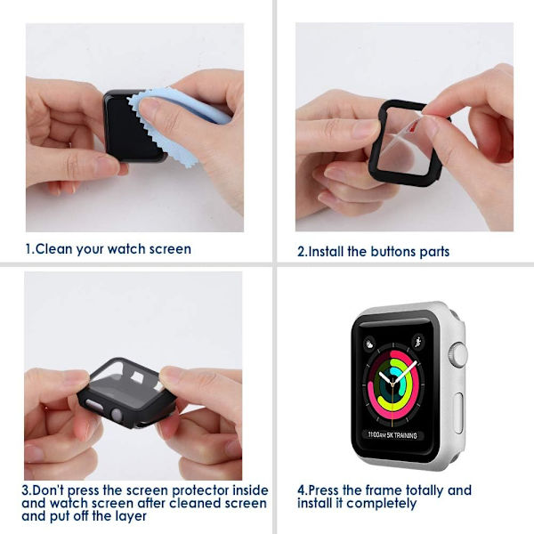 Fodral kompatibelt med Apple Watch Series 3 Series 2 Series 1 38mm,