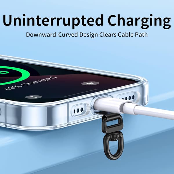 360° Roterende Telefon Tether Tab & Lanyard Connector, 20 kg Rustfrit Stål Telefonklips, Universal Drejeadapter til Stropper, Ingen-Klæbende Case Indsats