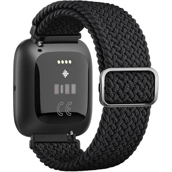 Flettede elastiske remme, der er kompatible med Fitbit Versa 2 - Blød justerbar sportsrem