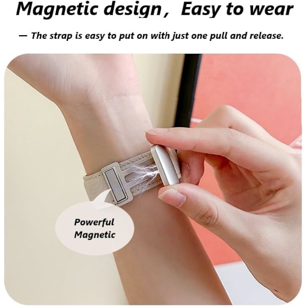 Band för Galaxy Watch Ultra 47mm(2024), No Gap Silikon Läderband Kompatibel med   Galaxy Watch 7 Ultra 47mm för Män Kvinnor Gummi Magnetisk