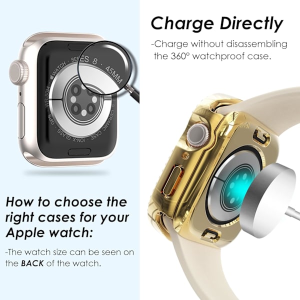 2 i 1 Bling vattentätt fodral för iWatch Series 6