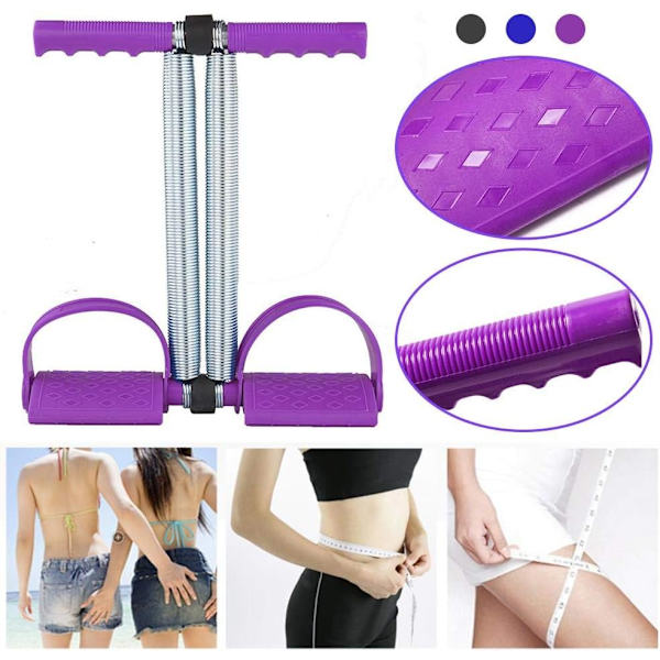 Multifunktionel modstandstræning, ben træningsmaskine træk reb yoga fitness fodpedal træk reb mavebøjninger bodybuilding expander modstand sort
