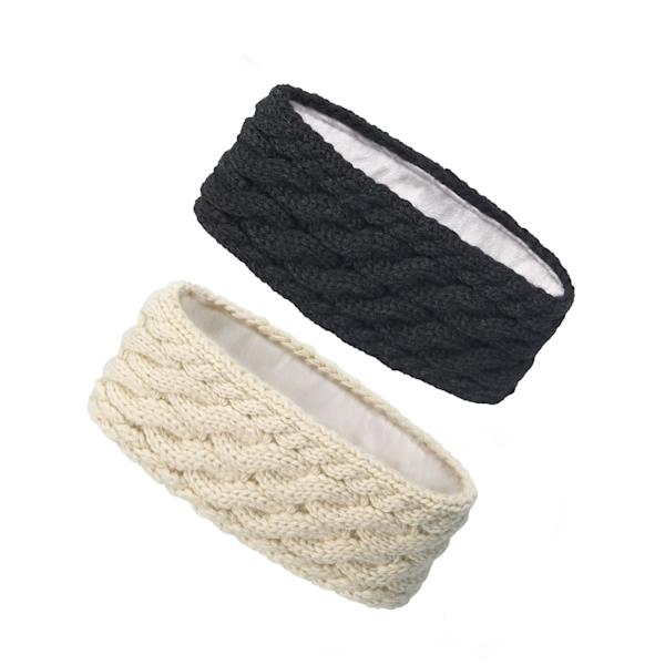 Vinterørevarmer Hodebånd Myk Stretch Vinter Varm Fleece Foret Tykk Kabel