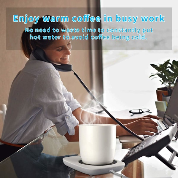 Kaffe Mugg Värmare för Skrivbord Automatisk Avstängning Kopp Värmare för Kontor Hem