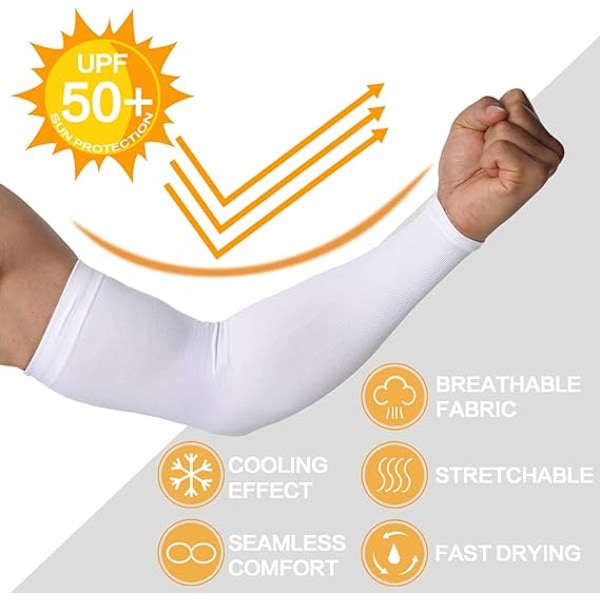 Kølende arm sleeves til mænd og kvinder - Tatoveringsdækning & sports sleeve til basketball, golf & fodbold (4 par)