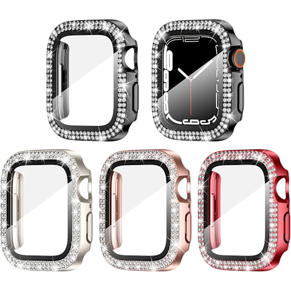 4-pack skärmskydd Bling för Apple Watch Series 6/5/4/Se 44 mm