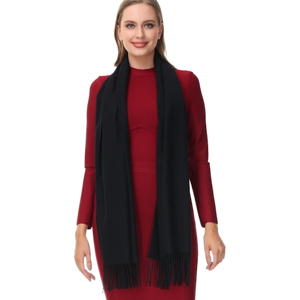 Dam Pashmina Sjal Wrap Scarf - Ohayomi Solid Color Pashmina