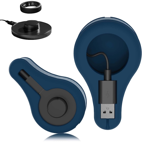 Oura Ring Gen3 Laddfodral för Storlek 6/7/8/9/10/11/12/13, Mjukt Silikon Anti-Repskyddsfodral för Oura Ring Gen3 Laddningsdocka Stöd och USB-C Kabel