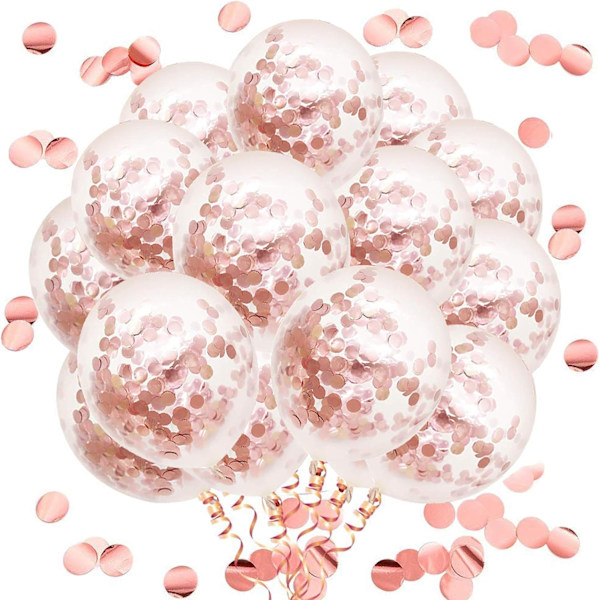 Rosa konfetti latexballonger
